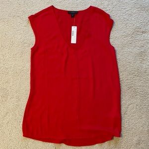 NWT J Crew Red Sleeveless blouse